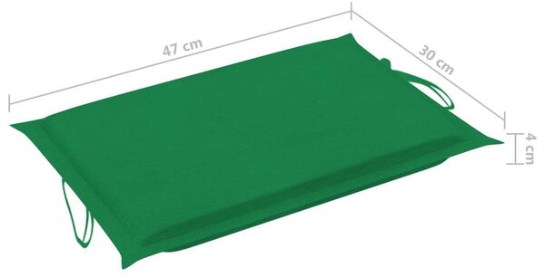 VidaXL Akácfa Napozóágy - 184cm - Zöld Párnával