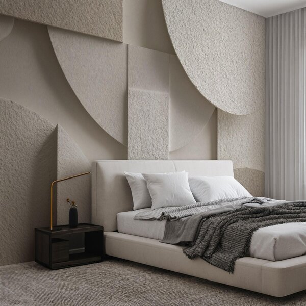 Fotótapéta Bézs színű geometriai formák absztrakt kompozíciója, Fotótapéta geometria, w04395 : Uwalls.hu