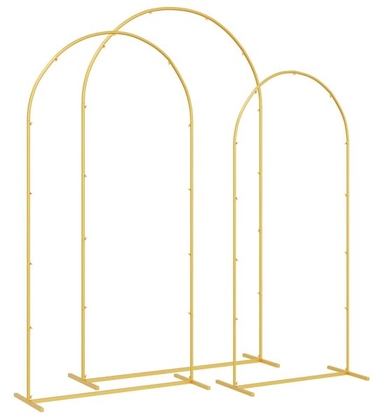 Esküvői Ív 3 db Arany 120 x 40 x 217 cm Acél