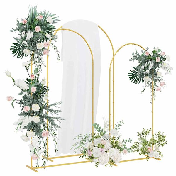 Esküvői Ív 3 db Arany 120 x 40 x 217 cm Acél