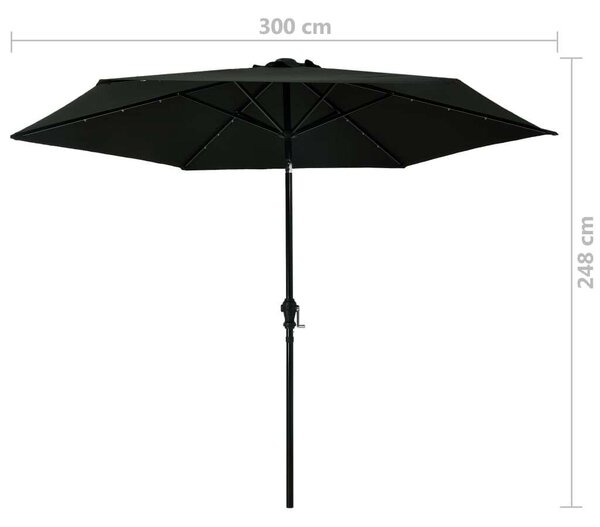 Napernyő - Kültéri - LED - 300 cm