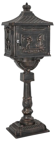 Álló Levélszekrény Bronz 42,5 x 29,5 x 117 cm Öntött alumínium