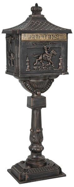 Álló Levélszekrény Bronz 42,5 x 29,5 x 117 cm Öntött alumínium