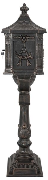 Álló Levélszekrény Bronz 42,5 x 29,5 x 117 cm Öntött alumínium