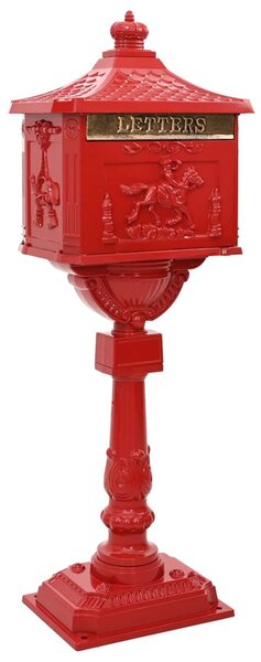 Álló Levélszekrény Piros 42,5 x 29,5 x 117 cm Öntött alumínium