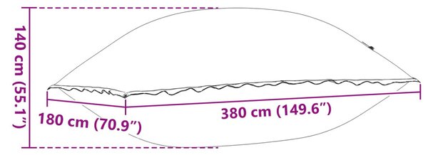 Medencés Párna Kék 400 x 200 x 140 cm PVC