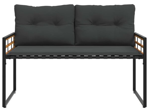 Fa réteg pad párnával Egyszínű Tompa szürke 114 x 55 x 77 cm