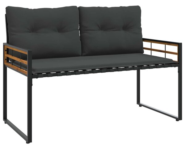 Fa réteg pad párnával Egyszínű Tompa szürke 114 x 55 x 77 cm