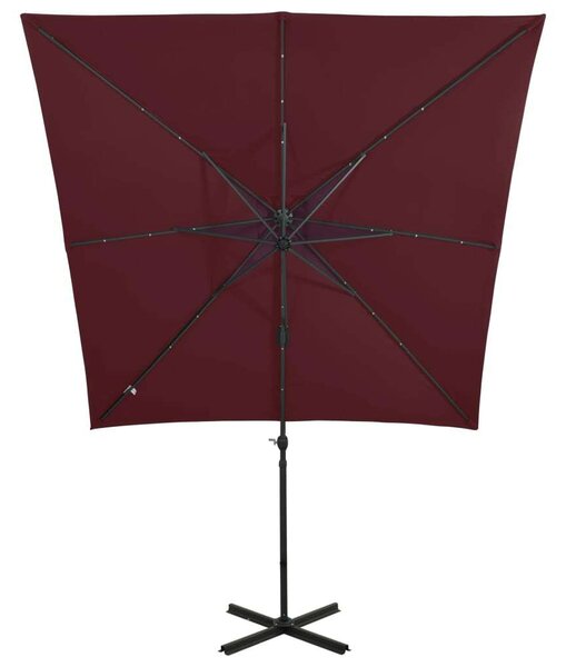 VidaXL Konzolos Napernyő - Bordó - 250 cm