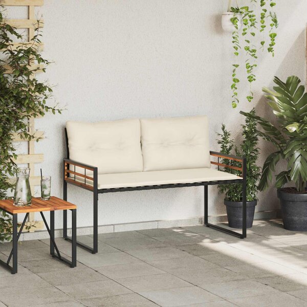Fa réteg pad párnával Egyszínű párnával Krém 114 x 55 x 77 cm