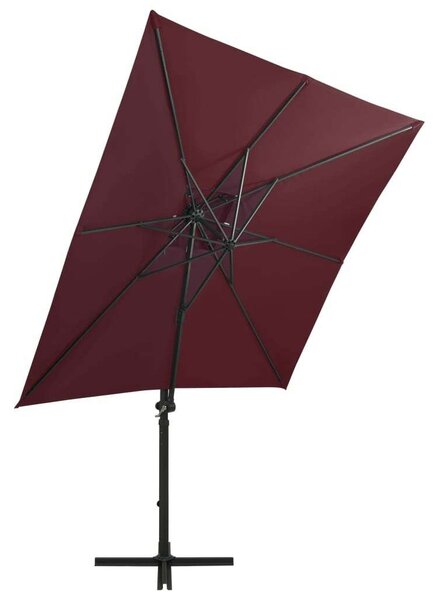 VidaXL Konzolos Napernyő - Bordó - 250 cm