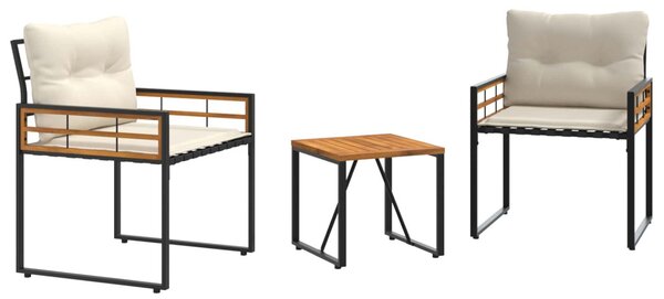 Kültéri Bútor Szett párnával 3 pcs Krém