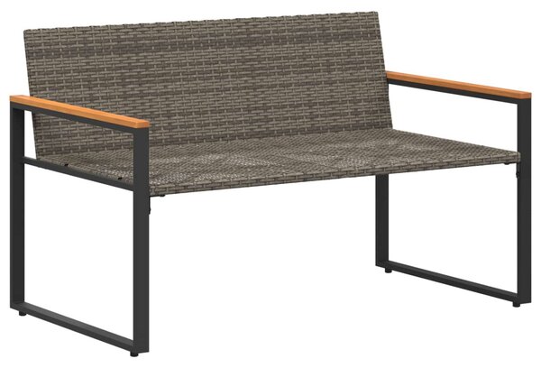 Pad párnával Szürke és sötétszürke 115 x 65 x 72 cm Rattan