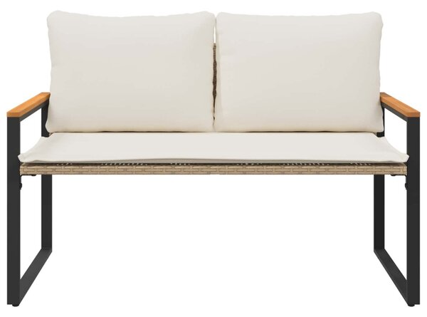 Pad párnával Beige és Krémszínű 115 x 65 x 72 cm Rattan
