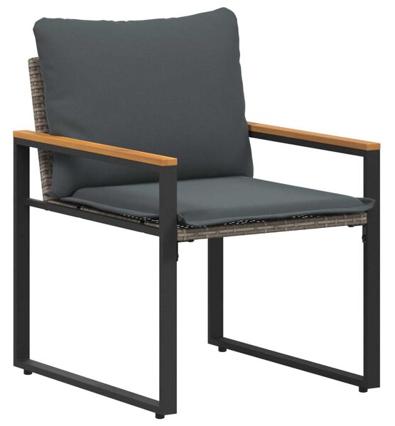 Bútor szettek 3 db Szürke és sötétszürke Rattan