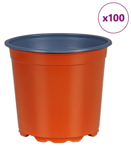 Kerek Virágcserép 100 db Terrakotta Ø 15 x 13 cm Műanyag