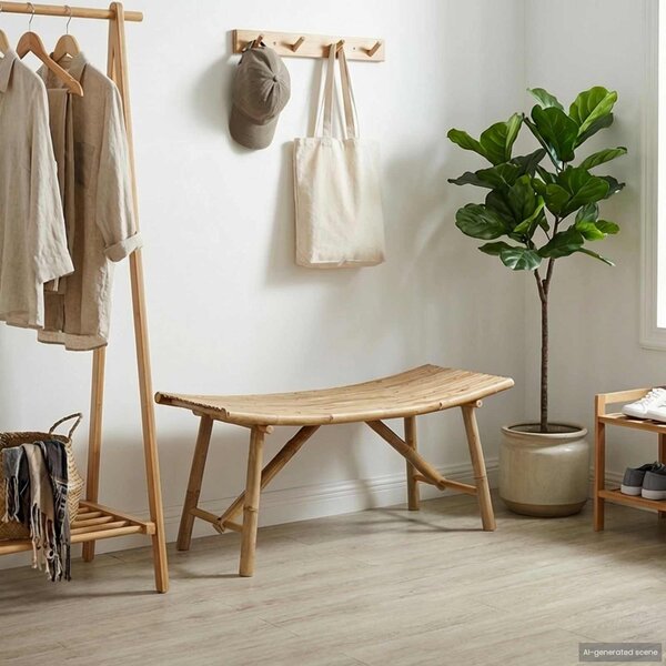 VidaXL Kerti pad Természetes 110 x 45 x 50 cm Bambusz