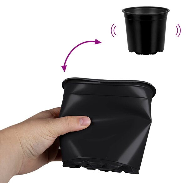 Virág Cserép 50 pcs Fekete Ø 15 x 13 cm Műanyag