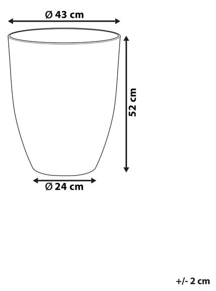 Virágcserép CROTON 43 cm Törtfehér