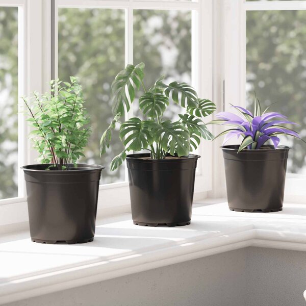 Virág Cserép 50 pcs Fekete Ø 15 x 13 cm Műanyag
