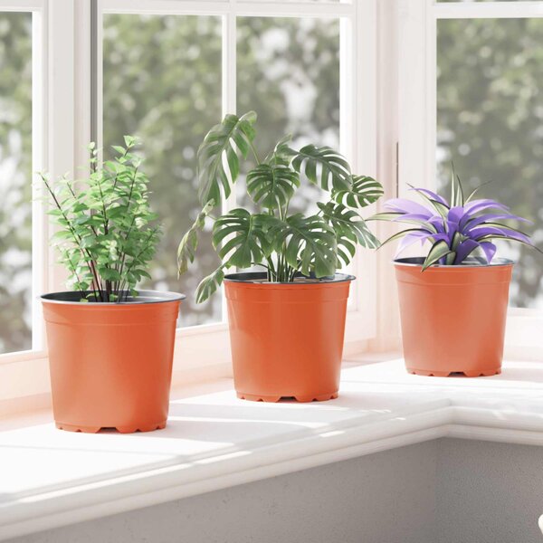 Virág Cserép 50 pcs Kerámia Ø 15 x 13 cm Műanyag