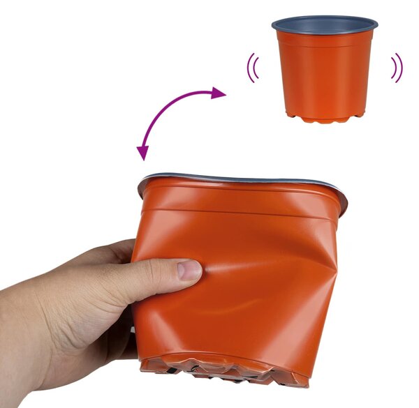 Virág Cserép 50 pcs Kerámia Ø 15 x 13 cm Műanyag