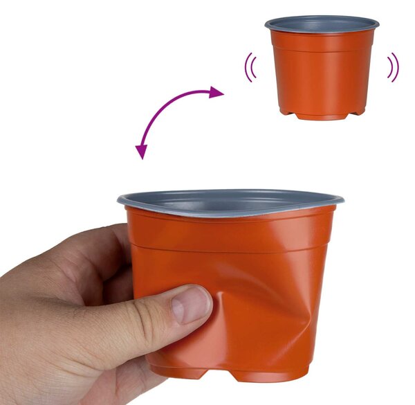 Virág Cserép 50 pcs Kerámia Ø 15 x 12.5 cm Műanyag