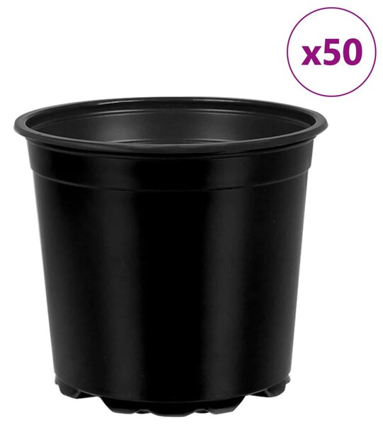 Virág Cserép 50 pcs Fekete Ø 15 x 13 cm Műanyag