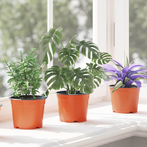 Virág Cserép 50 pcs Kerámia Ø 15 x 12.5 cm Műanyag