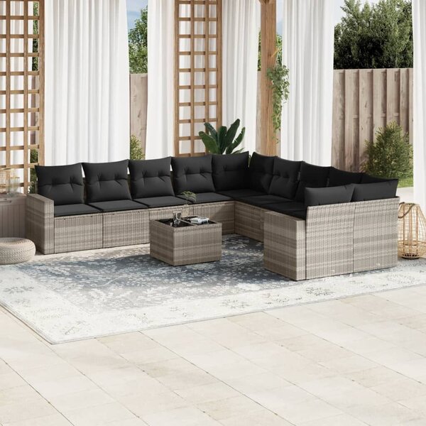 VidaXL Polyrattan Kerti Ülőgarnitúra - 11 részes