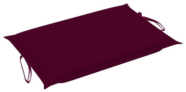 VidaXL Akácfa Napozóágy - 184cm - Bordó Párnával