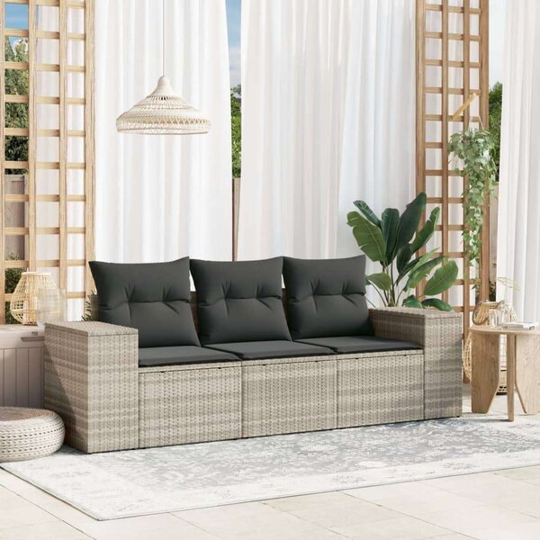 VidaXL Polyrattan Kerti Ülőgarnitúra - 3 részes