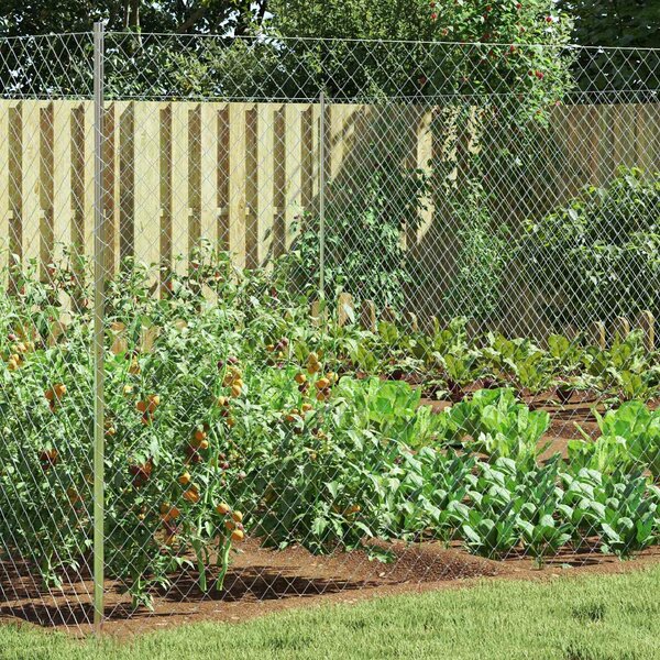 VidaXL Láncszem Kerítés 2 x 20 m Üveg Horganyzott
