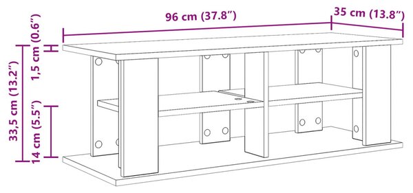 TV állvány Beton Szürke 96 x 35 x 33,5 cm