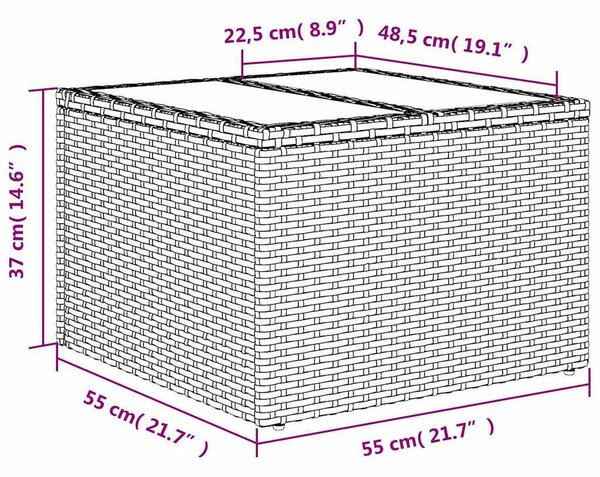VidaXL Polyrattan Kerti Ülőgarnitúra - 6 részes
