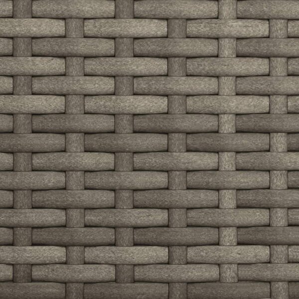 3 személyes szürke polyrattan kerti kanapé baldachinnal és székekkel
