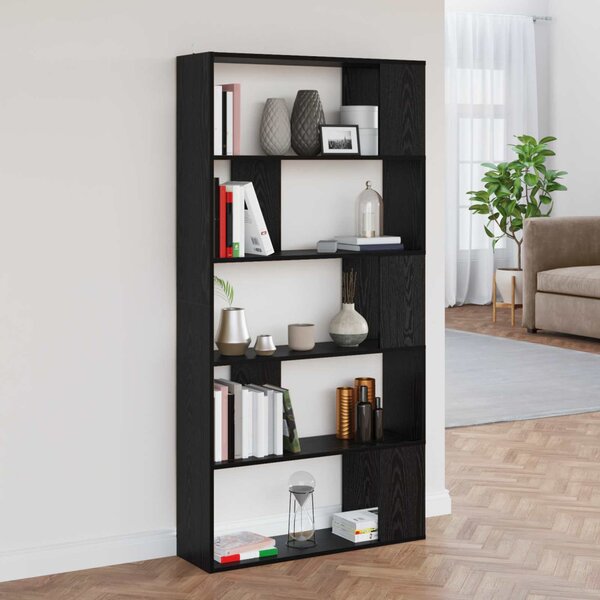 Könyvespolc Fekete tölgy 80 x 24 x 159 cm Faanyag