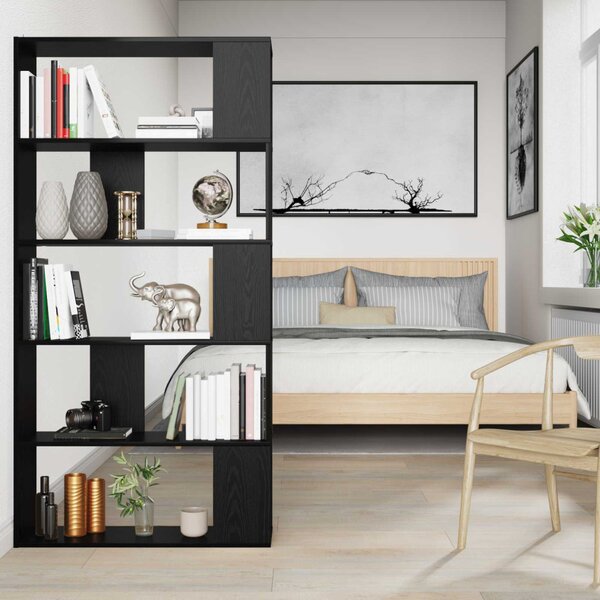 Könyvespolc Fekete tölgy 80 x 24 x 159 cm Faanyag