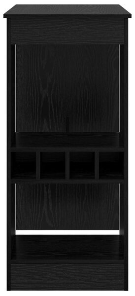 Bárasztal polcokkal Fekete tölgy 90 x 47.5 x 103.5 cm Faanyag