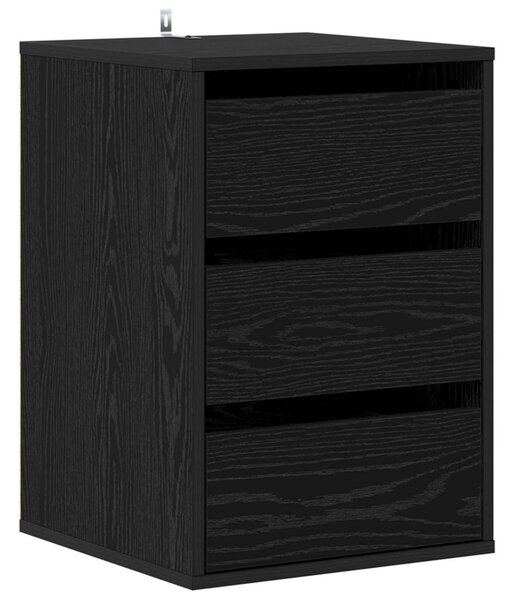 Fiókos szekrény 3-Fiók Fekete tölgy 41 x 40 x 58 cm Szerelt Fa