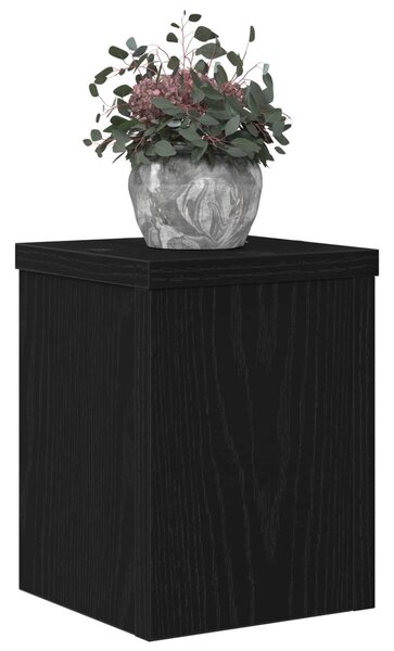 Növényállvány 2 db Fekete tölgy 15 x 15 x 20 cm Szerelt Fa