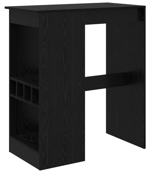 Bárasztal polcokkal Fekete tölgy 90 x 47.5 x 103.5 cm Faanyag