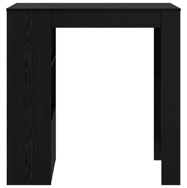 Bárasztal polcokkal Fekete tölgy 102 x 50 x 103,5 cm Faanyag