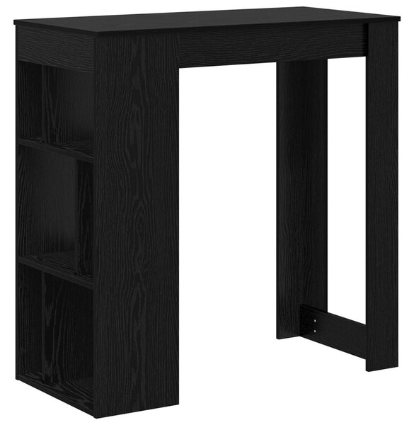 Bárasztal polcokkal Fekete tölgy 102 x 50 x 103,5 cm Faanyag