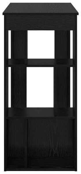Bárasztal polcokkal Fekete tölgy 102 x 50 x 103,5 cm Faanyag