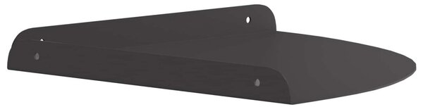 Falpolc polcokkal tárolóval 2 pcs Fekete 30 x 30 x 2 cm