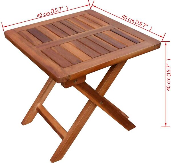 VidaXL Akácfa Napozóágy Asztallal - 200cm