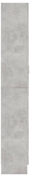 Betonszürke szerelt fa vitrinszekrény 82,5 x 30,5 x 185,5 cm