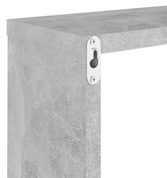 4 db betonszürke fali kockapolc 30 x 15 x 30 cm