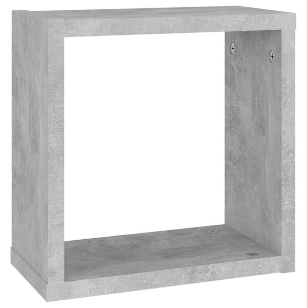 4 db betonszürke fali kockapolc 30 x 15 x 30 cm